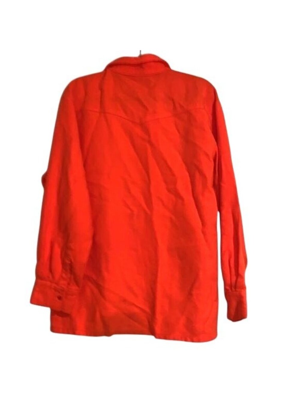 Vintage Hi-Gear Orange Button-Up Shirt XL Long Sleeve 100% Acrylic - Picture 8 of 10